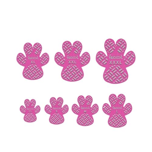 Robuste Hundepfotengriffe – stark haftend für rutschige Oberflächen, stabile Hunde-Fußpolster (Rosa, XS), 4 Stück von Generisch