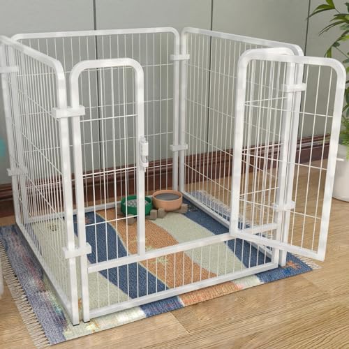 Robuster, tragbarer Haustier-Laufstall mit zusätzlichen Befestigungsbeschlägen für den Innenbereich, ideal für kleine/mittelgroße/große Hunde, Weiß Robuster, tragbarer Haustier-Laufstall mit zusätzlichen Befestigungsbeschlägen für den Innenbereich, ideal für kleine/mittelgroße/große Hunde, Weiß von Generisch