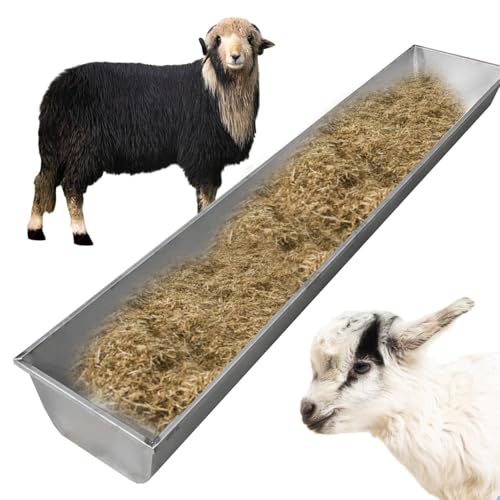 Robuster Futtertrog aus Edelstahl, große Kapazität, Futterspender für Ziegen, Schafe, Geflügel, Alpakas, Kälber, langlebig, rostbeständig, leicht zu reinigen Robuster Futtertrog aus Edelstahl, große Kapazität, Futterspender für Ziegen, Schafe, Geflügel, Alpakas, Kälber, langlebig, rostbeständig, leicht zu reinigen von Generisch