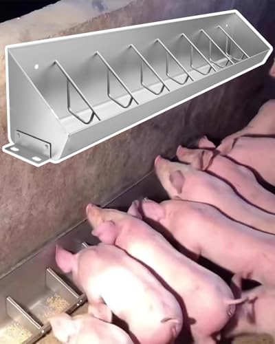 Robuster Futtertrog für Schweine, kein Abfall, für Nutztiere, einfache Installation, Rinder, Schweineschüssel von Generisch