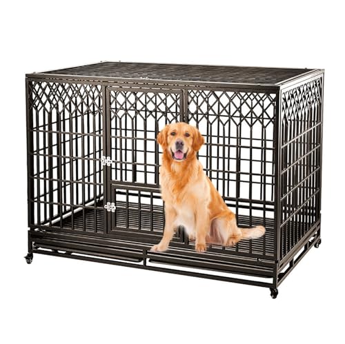 Robuster Hundekäfig mit herausnehmbarem Tablett, kaufeste Hundehütte für kleine mittelgroße Hunde, geräumiges Haus, Möbel-Design Robuster Hundekäfig mit herausnehmbarem Tablett, kaufeste Hundehütte für kleine mittelgroße Hunde, geräumiges Haus, Möbel-Design von Generisch