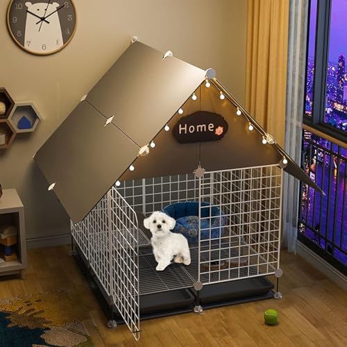 Robuster Katzenlaufstall für den Innenbereich – Metalldraht, Katzenkäfig für Kleintiere, perfekt für Kaninchen, Kaninchen, Meerschweinchen und Chinchillas von Generisch