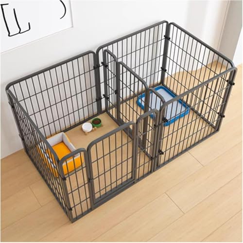 Robuster Laufstall für Hunde, 7 Paneele, Welpengehege mit Tür, Metallrahmen, einfache Montage, für kleine bis mittelgroße Hunde, Katzen und andere kleine Haustiere Robuster Laufstall für Hunde, 7 Paneele, Welpengehege mit Tür, Metallrahmen, einfache Montage, für kleine bis mittelgroße Hunde, Katzen und andere kleine Haustiere von Generisch