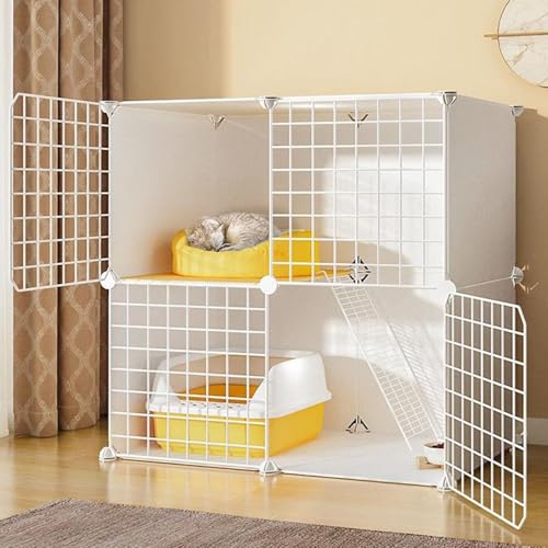Robuster Metall-Katzenkäfig – DIY Haustier-Laufstall für Katzen, Kaninchen und Kleintiere mit Zugang zur Tür Robuster Metall-Katzenkäfig – DIY Haustier-Laufstall für Katzen, Kaninchen und Kleintiere mit Zugang zur Tür von Generisch