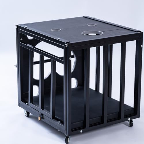 Robuster Stahlkäfig mit Rollen, schwarz, 60 x 70 x 63 cm Robuster Stahlkäfig mit Rollen, schwarz, 60 x 70 x 63 cm von Generisch