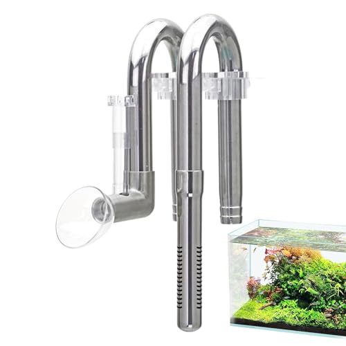 Rohrzu- und Abflussarbeiten – Aquarium-Wasserfilter | Sterilisator für Kaltwasser | Einlaufabflussrohr Aquarium | Ölentfernung Skimmer | Verstellbares Rohrzubehör, Edelstahl-Design, Hi von Generisch