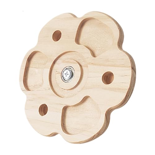 Rotierendes Chinchilla-Spielzeug – Chinchilla-Spielzeug mit drehbarem Holzrad für Käfig | Chinchilla-Spielspielzeug | Interaktives Spielzeug für Kleintiere | Lustiges Käfigzubehör für Chinchilla von Generisch