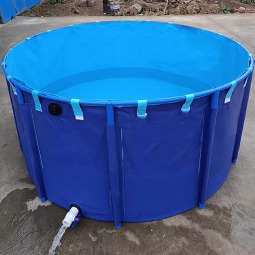 Runder Fischteich-Pool, PVC-Wasserbehälter, tragbarer Wasserspeicher, faltbar, Pool-Wasserspeicher, große Aquakultur mit Halterung, einfach zu installieren von Generisch