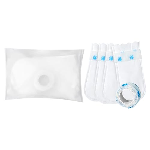 Rutschfeste Hundeschuhe – Einweg-Hundeschuhe und -stiefel, Welpenfuß-Wundabdeckung, atmungsaktiv, kratzfester Pfotenschutz, winddichter Schutz für verletzte , verstellbare Verschlüsse von Generisch