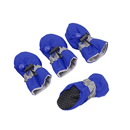Rutschfeste Welpenschuhe, 4 Stück, weiche Sohlen, Hundeschuhe mit verstellbarem Kordelzug, wasserdichte Hundestiefel, Haustierpfotenschutz für kleine, mittelgroße Haustiere Rutschfeste Welpenschuhe, 4 Stück, weiche Sohlen, Hundeschuhe mit verstellbarem Kordelzug, wasserdichte Hundestiefel, Haustierpfotenschutz für kleine, mittelgroße Haustiere von Generisch