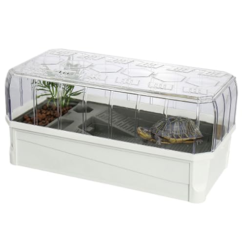 Sception Turtle Tank - Tartle Tank | RepTILE GRUBBLE RETTILE PC Terrarium | Belüftung des oberen Schiebetürschirms für Insekten | Vivarium mit Belüftung des Portschirms von Generisch