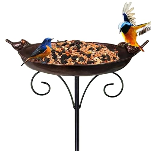 Schale für Bad Vögel - Brunnen für Gartenvögel | Outdoor Vogelbad, tragbar, niedrig, dekorativ, wasserdicht, Balkone im Freien, lockt Wildtiere an, Garten, Terrasse von Generisch