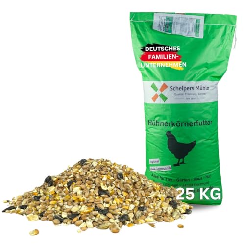Scheipers Mühle Hühnerkörnerfutter 25kg – Premium Hühnerfutter – OHNE GENTECHNIK, HOCHWERTIG, NATÜRLICH & GESUND – ideal für Hühner, Legehennen, Enten, Gänse & Geflügel Scheipers Mühle Hühnerkörnerfutter 25kg – Premium Hühnerfutter – OHNE GENTECHNIK, HOCHWERTIG, NATÜRLICH & GESUND – ideal für Hühner, Legehennen, Enten, Gänse & Geflügel von Scheipers Mühle