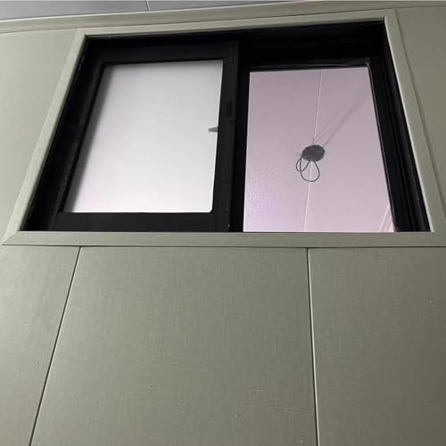 Schiebefenster für Hühnerstall, abschließbarer Flügel mit Aluminiumrahmen und Milchglas, ideal als Trennwand und Ersatz von Generisch