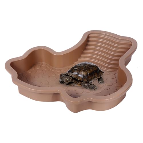 Schildkrötenbecken,Wasserschale Futterbecken Reptilienbad mit Sonnenplateau - Badebecken Mit Sonnenterrasse & Futternapf Für Amphibien, Frösche, Bartagamen Und Geckos Schildkrötenbecken,Wasserschale Futterbecken Reptilienbad mit Sonnenplateau - Badebecken Mit Sonnenterrasse & Futternapf Für Amphibien, Frösche, Bartagamen Und Geckos von Generisch