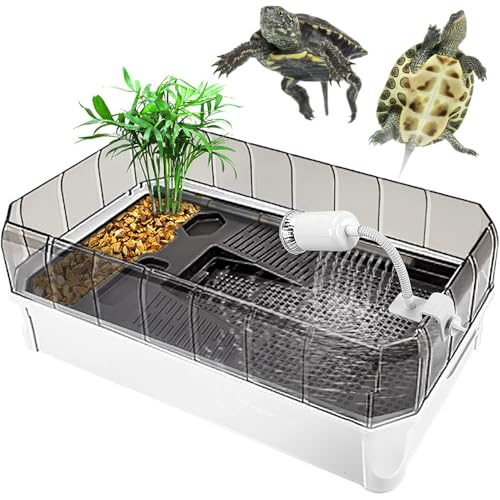 Schildkrötenbecken Aquarium extra groß mit Sonnendeck, 5 Bereiche, Filterbaumwolle, Plattformpflanzen, leicht zu reinigen und Wasser zu wechseln, für Korb, Fütterung, Zucht, Überwinterung Schildkrötenbecken Aquarium extra groß mit Sonnendeck, 5 Bereiche, Filterbaumwolle, Plattformpflanzen, leicht zu reinigen und Wasser zu wechseln, für Korb, Fütterung, Zucht, Überwinterung von Generisch