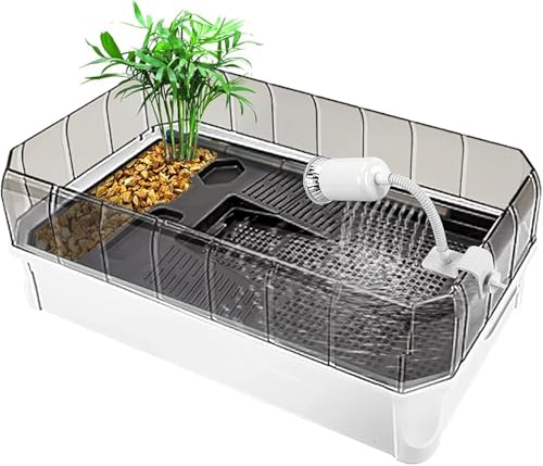 Schildkrötenbecken Aquarium mit Plattform und Pflanzen, einfacher Wasserwechsel und Reinigung, sturzsicher, ideales Lebensraum-Set für See-Reptilien Schildkrötenbecken Aquarium mit Plattform und Pflanzen, einfacher Wasserwechsel und Reinigung, sturzsicher, ideales Lebensraum-Set für See-Reptilien von Generisch