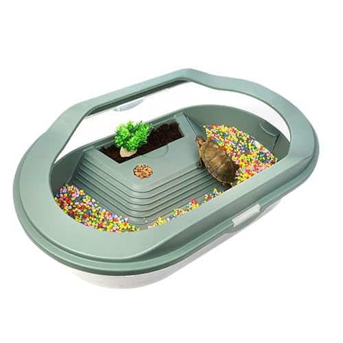 Schildkrötenbecken - Schildkrötenterrarium - Sonnenplatz Brutbereich Klare Abdeckung Bodensumpf Lebensraum für Landkrabben Geckos Kleine Reptilien Schildkrötenbecken - Schildkrötenterrarium - Sonnenplatz Brutbereich Klare Abdeckung Bodensumpf Lebensraum für Landkrabben Geckos Kleine Reptilien von Generisch