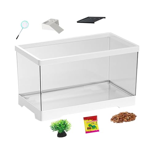 Schildkrötenbecken – Terrariumgehege, Amphibien, Wasserschildkröten-Tank, Schildkröten-Tank, Bodenentwässerung, Aquarium, Terrarium für Schildkröten, Einsiedler, Fische, Amphibien, Schlangen, Gecko von Generisch