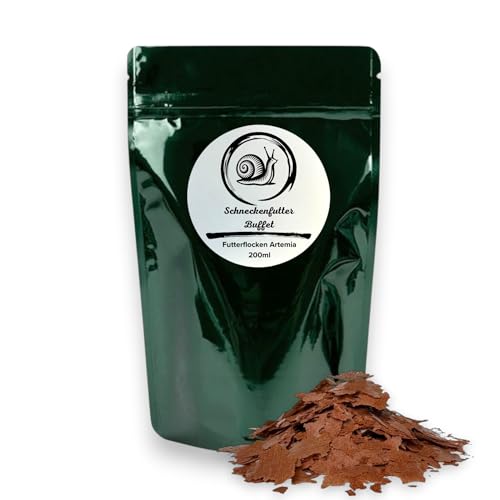 Schneckenfutter-Buffet Schnecken Futterflocken mit Artemia 200ml/400ml Hochprotein 47%, für Aquarien und Teiche Futter für Achatschnecken Asseln Fische Fischfutter (200ml) von Generisch