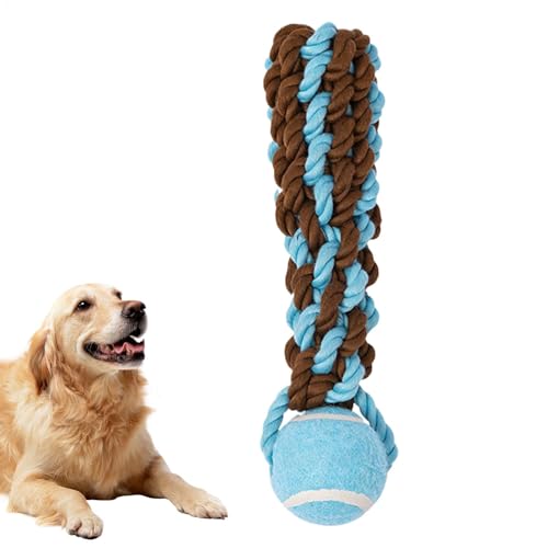 Seilball Hundespielzeug, Interaktives Hundespielzeug, Haustier Beißseil Ball, Tennisball Hundespielzeug, Hundespielzeug für Zuhause, Outdoor Hundespielzeug, Langlebiges Hundekauspielzeug, von Generisch