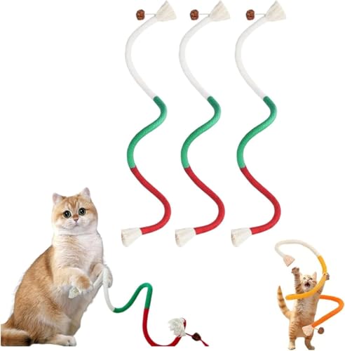 Sellerie-Kauseil für Haustiere, Katzenminze, Bio-Baumwolle, Kauspielzeug für Katzen, sicheres Katzenminzeseil, Kauspielzeug für Zahnreinigung, Selbstunterhaltung, Artefakt, 71,1 cm Schnur (3 Stück von Generisch