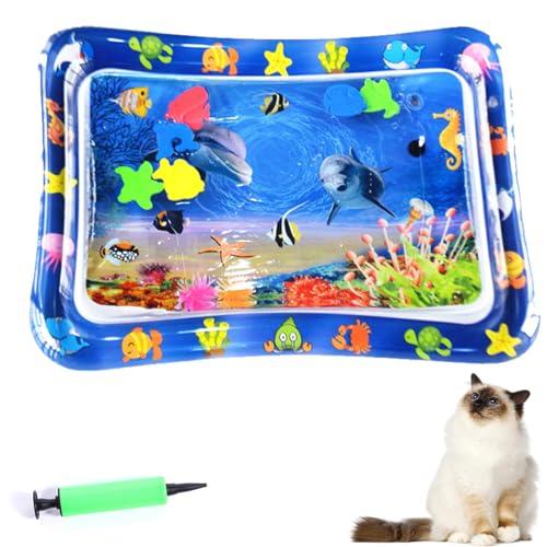 Sensorische Wasser-Spielmatte für Katzen Cool Comfort verdickte aufblasbare Wasser-Sensor-Spielmatte für Haustiere Wasser-Sensor-Pad Wasserspiel (B-50 * 65cm/19,68 * 25,59in) von Generisch