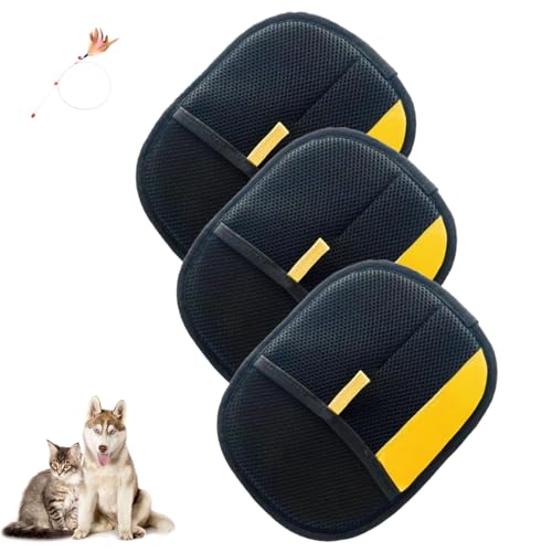 Shedly Sweep Pro Haustier-Pflegehandschuhe, 2025 neuer Tierhaarentfernungshandschuh für Katzen und Hunde, doppelseitige, wiederverwendbare elektrostatische Handschuhe für Couch, Kleidung, Teppich (3 Shedly Sweep Pro Haustier-Pflegehandschuhe, 2025 neuer Tierhaarentfernungshandschuh für Katzen und Hunde, doppelseitige, wiederverwendbare elektrostatische Handschuhe für Couch, Kleidung, Teppich (3 von Generisch