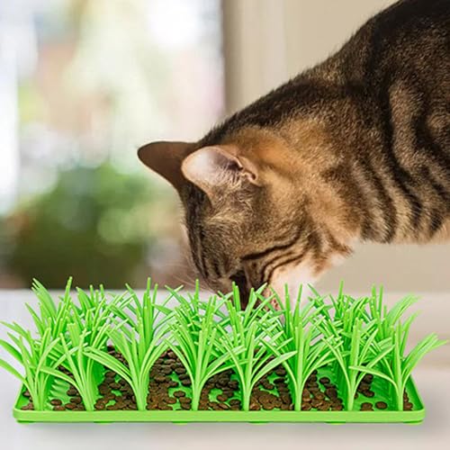Silikon-Grasmatte | Silikon Schnüffelgras Pad | Silikon-Grasmatten Katzen | Katzenfuttermatte | rutschfeste Slow Food Matte für Katzen von Generisch