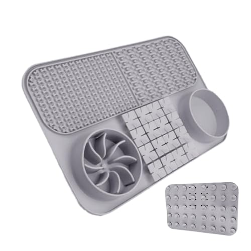 Silikon-Hundefuttermatte mit Saugnapf, Puzzle-Schüssel – Hundespielzeug Fütterungsmatte, Leckmatte mit Saugnäpfen, langsamer Futternapf, Futternapf für Nass- oder Trockenfutter Silikon-Hundefuttermatte mit Saugnapf, Puzzle-Schüssel – Hundespielzeug Fütterungsmatte, Leckmatte mit Saugnäpfen, langsamer Futternapf, Futternapf für Nass- oder Trockenfutter von Generisch
