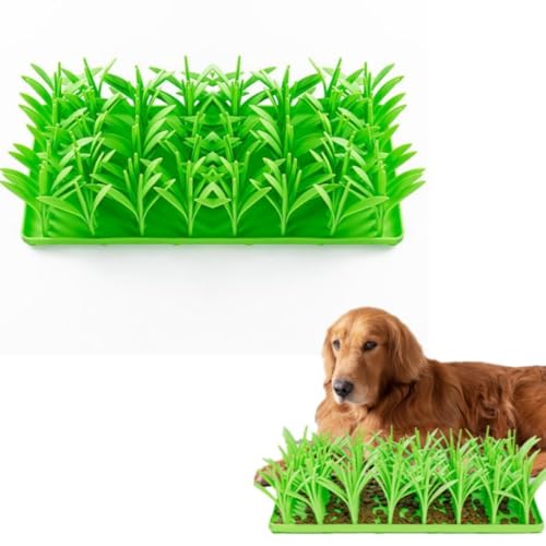 Silikon-Matte für langsames Essen, Schnüffelunterlage für Hunde, Silikon-Grasmatten für Katzen, rutschfeste Slow-Food-Matte für Katzen（Grün） von Generisch