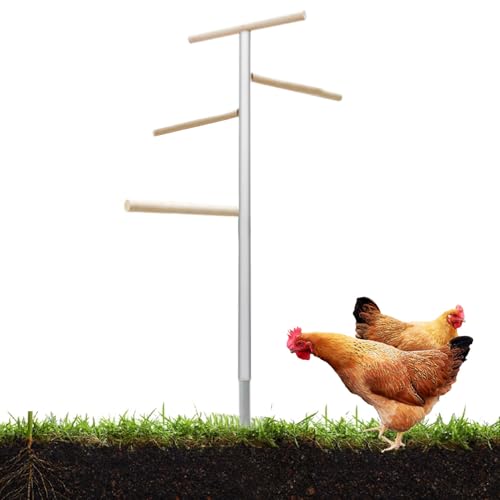 Sitzstange für Hühner, 120cm Hühnerstange Sitzstange Hühner, Kletterturm Hühnerleiter Klettergerüst Hühnerstange Hühnerspielzeug für Hühnerstall Freilaufgehege Bauernhof von Generisch