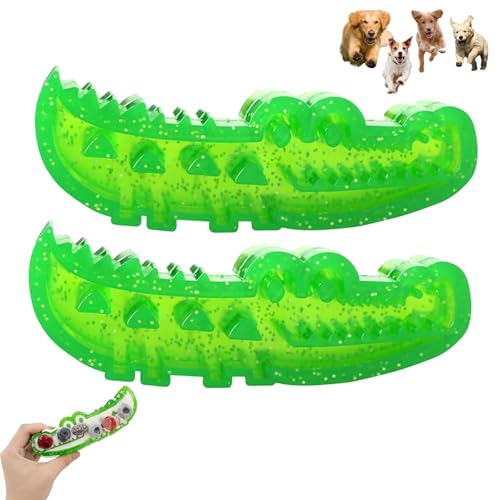Slow Feed Chew and Fetch Crocodile, Dog Slow Feeder Puzzle Toy, Alligator Dogs Chew Toy, Alligator Treat Dispensing Dog Toys Keep Them Busy for Large, Medium & Small Dogs Teeth Cleaning (L,2Pcs) von Generisch