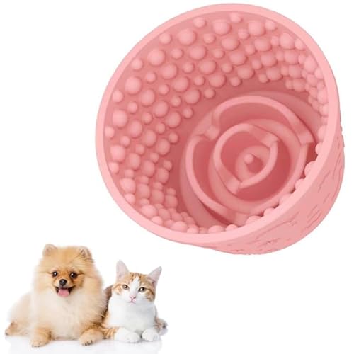 Slow Feeder Hundenapf Silikon Rutschfest Lick Freeze Bowl für Kleine Mittlere Große Hunde Anti-Ersticken und Angstlinderung Welpen Leckmatte Leckmatte Leckerli-Spender für alle Hundegrößen (Rosa) Slow Feeder Hundenapf Silikon Rutschfest Lick Freeze Bowl für Kleine Mittlere Große Hunde Anti-Ersticken und Angstlinderung Welpen Leckmatte Leckmatte Leckerli-Spender für alle Hundegrößen (Rosa) von Generisch