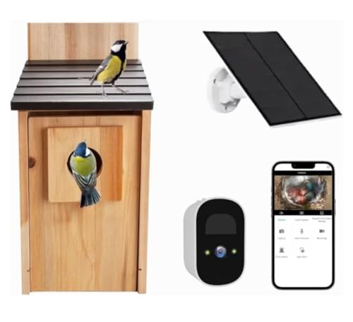 Smart Birdhouse mit Kamera, 3MP Vogelhauskamera für draußen, automatische Aufnahme von Vogelvideos & Bewegungserkennung, Beobachten Sie lebende Vögel Nisten & Schlüpfen, DIY Smart Birdhouse mit Kamera, 3MP Vogelhauskamera für draußen, automatische Aufnahme von Vogelvideos & Bewegungserkennung, Beobachten Sie lebende Vögel Nisten & Schlüpfen, DIY von Generisch