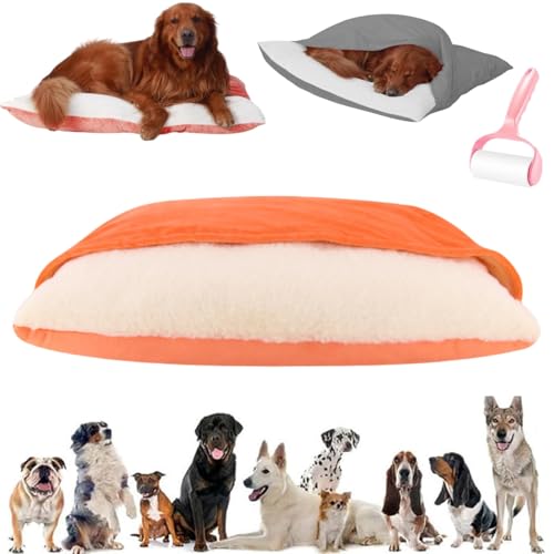 Snoozie Snuggle Burrow Dog Bed,Removable Washable Burrow Pet Bed,Comfort Covered Puppy Tent Beds,Semi Enclosed Anti Slip Indoor Plush Dogs Nest von Generisch