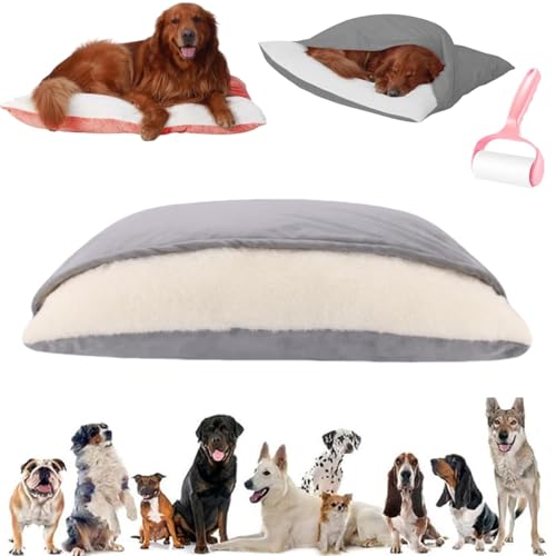 Snoozie Snuggle Burrow Dog Bed,Removable Washable Burrow Pet Bed,Comfort Covered Puppy Tent Beds,Semi Enclosed Anti Slip Indoor Plush Dogs Nest von Generisch