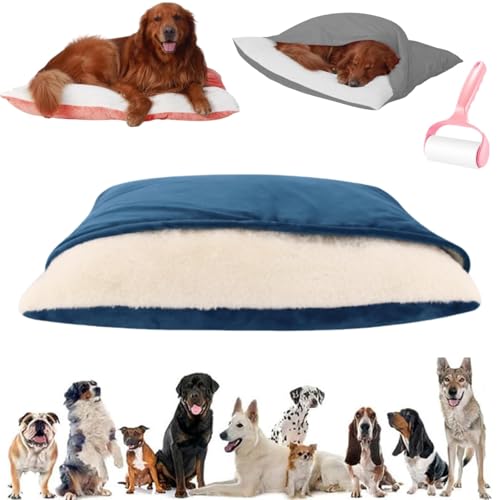 Snoozie Snuggle Burrow Dog Bed,Removable Washable Burrow Pet Bed,Comfort Covered Puppy Tent Beds,Semi Enclosed Anti Slip Indoor Plush Dogs Nest von Generisch