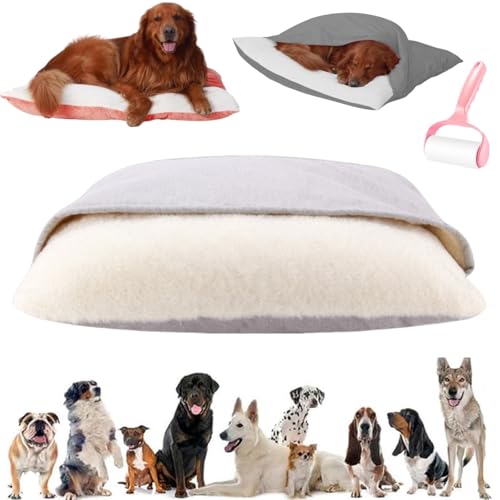 Snoozie Snuggle Burrow Dog Bed,Removable Washable Burrow Pet Bed,Comfort Covered Puppy Tent Beds,Semi Enclosed Anti Slip Indoor Plush Dogs Nest von Generisch
