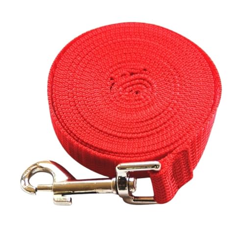Solide Hundeleine für große Hunde, Welpen, Spazierengehen, Training, Nylonseil, lange Leinen (Schwarz, 6 m x 2 cm) von Generisch