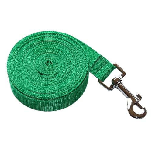 Solide Hundeleine für große Hunde, Welpen, Spazierengehen, Training, Nylonseil, lange Leinen (grün, 3 m x 2 cm) von Generisch