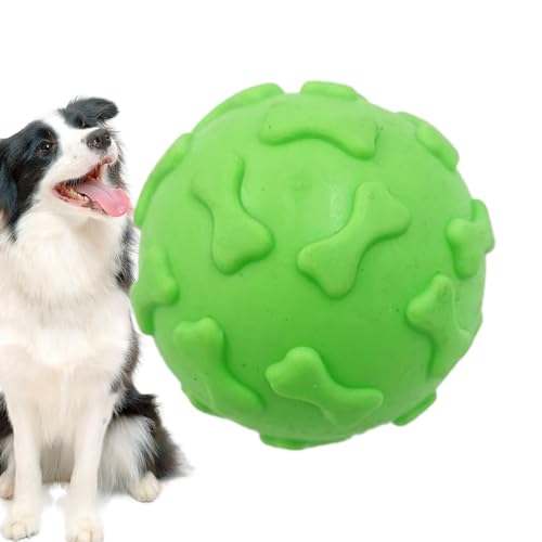 Spielzeug für Hunde, Hundespielzeug, Hundeball, langlebiger Hundeball, quietschend, unzerstörbar, quietschender Ball für mittelgroße und kleine Hunde, schwimmender Hundeball (grün) von Generisch