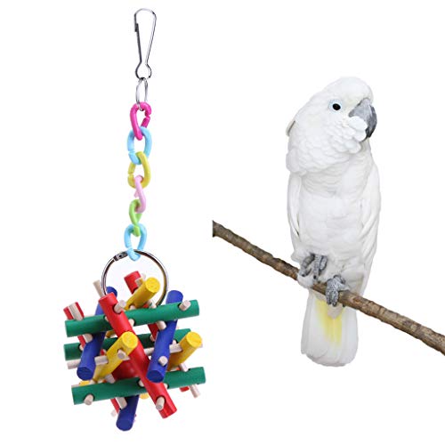 # Spielzeuganhänger, Spielzeug, Vogelbau, Vogel, Papageien, Haustierkauen, mehrfarbig, Käfig, hängendes Haustierspielzeug (mehrfarbig, Einheitsgröße) von Generisch