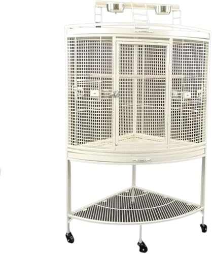 Stabiler Vogelkäfig aus Metall für Papageien, Aras, Kanarienvögel und Finken – geräumiges Design für komfortables Leben, einfache Reinigung und dauerhafte Nutzung in Hausvolieren von Generisch