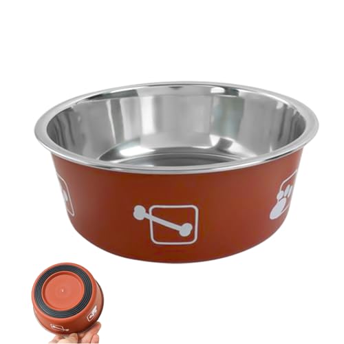 Stainless Steel Cat Bowls, Printed Large Dog Feeders, 11x11x4.5cm/4.3x4.3x1.8in Non-Slip Base Design, Easy Clean, Silver 2-Pack, for Crate Kennel Camping Home Pet Feeding Stainless Steel Cat Bowls, Printed Large Dog Feeders, 11x11x4.5cm/4.3x4.3x1.8in Non-Slip Base Design, Easy Clean, Silver 2-Pack, for Crate Kennel Camping Home Pet Feeding von Generisch