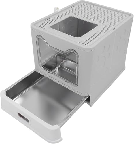 Stainless Steel Closed Cat Litter Box with Drawer, Lid, and Scoop - Effortless Cleaning and Odor Control, Perfect for Indoor Cats Stainless Steel Closed Cat Litter Box with Drawer, Lid, and Scoop - Effortless Cleaning and Odor Control, Perfect for Indoor Cats von Generisch