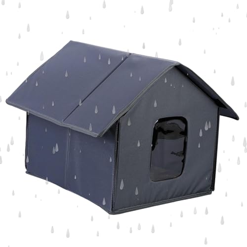 Streunender Katzenhaus,Oxford-Tuch Wasserdichtes Katzenhaus,Winddichtes Haustierhaus, Outdoor Wetterfeste Katzenhöhle, Isoliertes Feeral Katzenhaus, Kleine Hundehütte Innen, Katzenbetten für Hunde Streunender Katzenhaus,Oxford-Tuch Wasserdichtes Katzenhaus,Winddichtes Haustierhaus, Outdoor Wetterfeste Katzenhöhle, Isoliertes Feeral Katzenhaus, Kleine Hundehütte Innen, Katzenbetten für Hunde von Generisch