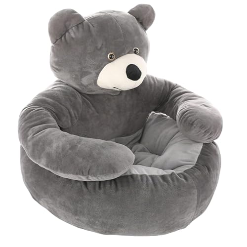 Super Soft Pet Bed - Teddy Bear Dog Bed with Hugging Arms, Ultra Soft Plush Pet Sofa, Semi-Enclosed Cute Non-Slip Plush Cuddle Bed with Detachable Washable Cover & Non-Slip Base (A,XL(Up to 15kg)) von Generisch