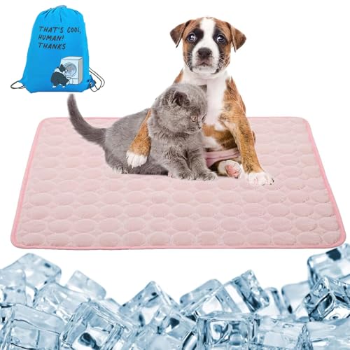 Tapis Rafraichissant Chat Chien Lapin, Tapis Fraicheur Chat Chien Lapin, Tapis De Refroidissement Pour Chien, Tapis Fraicheur Pour Animaux De Compagnie éTanche Et Facile à Nettoyer (XS,rose) von Generisch