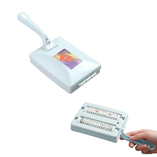 Teppichbürste, Doppelrolle, Tierhaarentferner für Teppiche, langer Griff, Staubentfernungsbürste für Staubbett, Kehrbürste, Kleidung, Delinting Brush Teppichbürste, Doppelrolle, Tierhaarentferner für Teppiche, langer Griff, Staubentfernungsbürste für Staubbett, Kehrbürste, Kleidung, Delinting Brush von Generisch